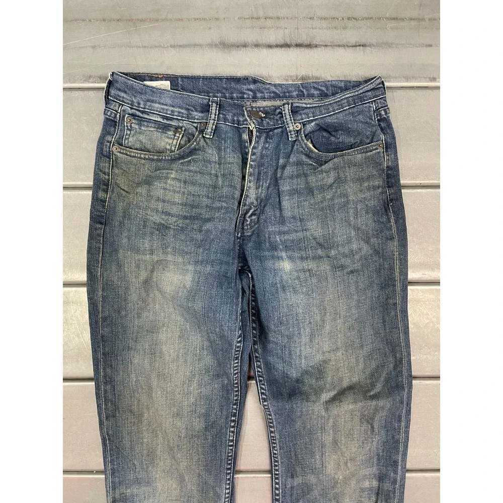 Levis 514 Slim Straight Jeans‎ Mens 31x32 Blue Medium Wash Denim Faded